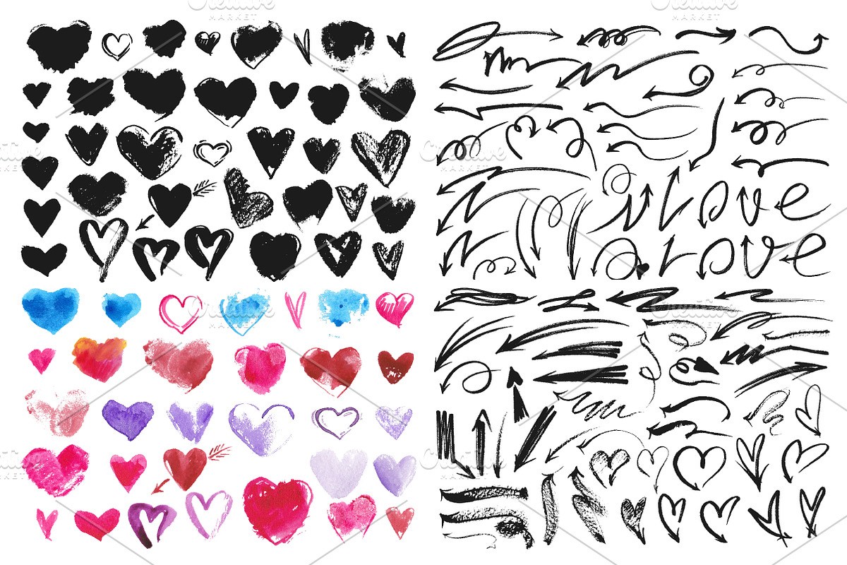 Valentine's Day Pack. 378 elements., a Brush Add-On by MariShop (Photo 2 of 4)