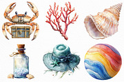 Watercolor Ocean Lover Clipart, an Illustration by Craft Nest (Thumbnail 4 of 6)
