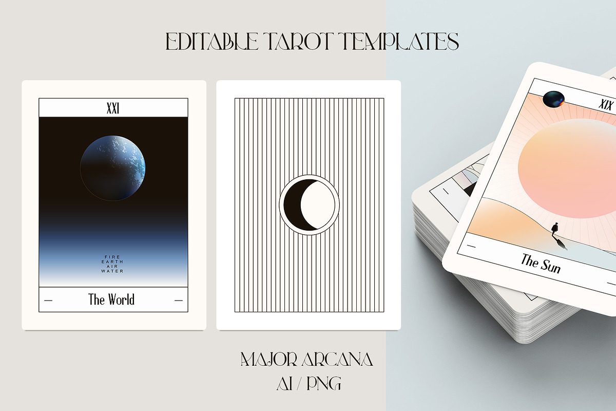 Tarot Card Templates- Major Arcana, an Illustration by Polar Vectors (Photo 9 of 13)