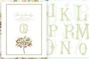 Cherry Botanical Frames Watercolor, a Decorative Illustration by WonderWonder (Thumbnail 6 of 7)
