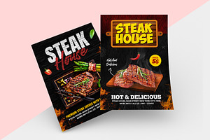 Steak BBQ Fast Food Flyer Template