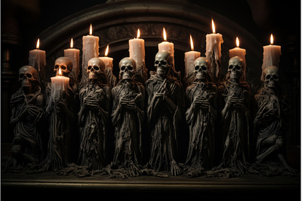 Mysterious Crypt interior candles, an Architecture Photo by Ylivdesign