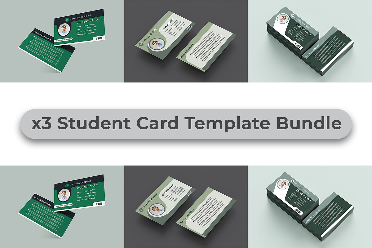 Student Card Template Bundle 2, a Card Template by takuloerizal (Photo 1 of 4)