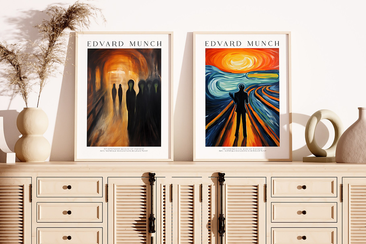 Art Print Poster Edvard Munch Style, an Object Illustration by Vibrand Studio (Photo 9 of 12)