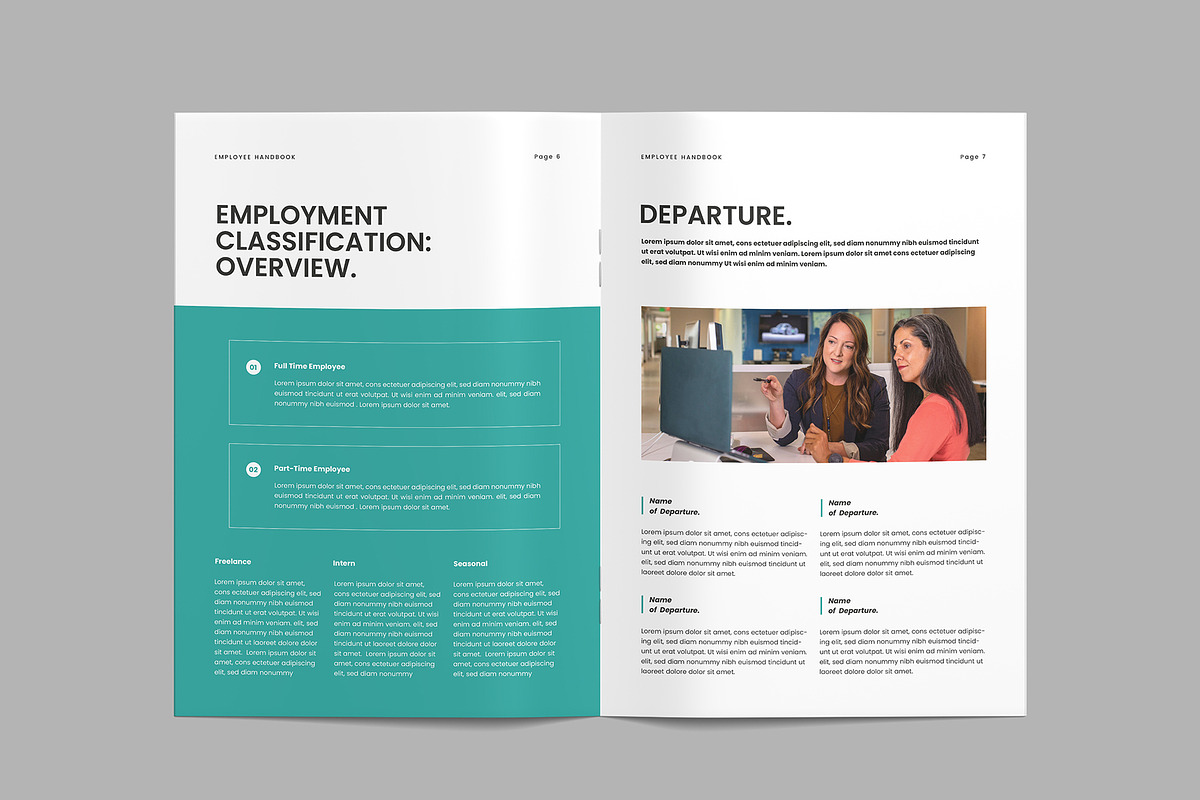 Minimal Employee Handbook Template, a Brochure Template by afsar.hossain (Photo 5 of 7)