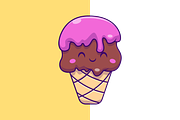 Cute Ice Cream Cone Cartoon, a Food Illustration by Artstorystudio (Thumbnail 2 of 3)