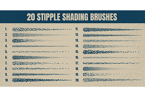 Ink scatter brush, stipple drawing