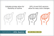American sign language (ASL) basics, an Outline Icon by Picture Window (Thumbnail 5 of 5)