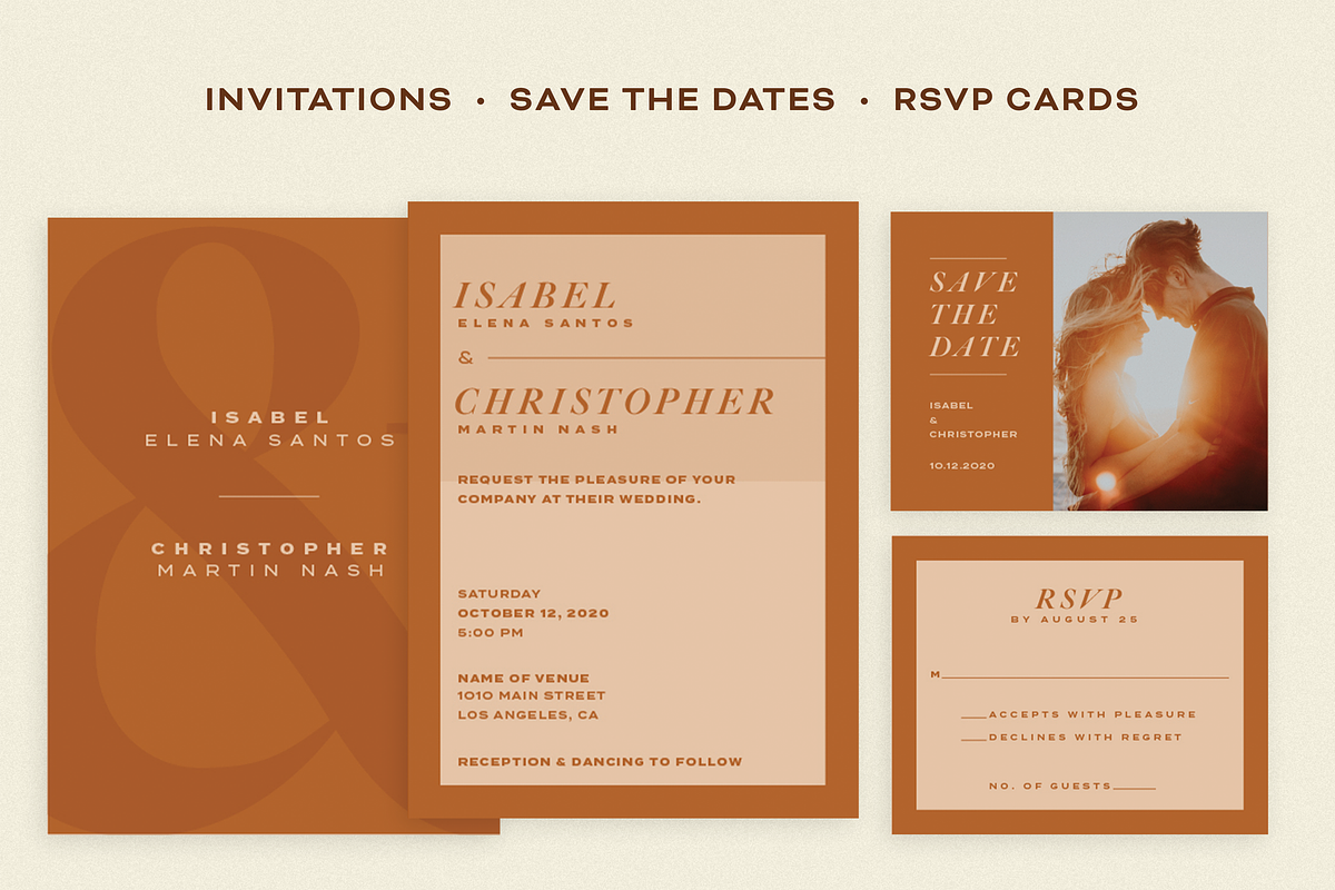 Modern Spice Wedding Suite, an Invitation Template by Templates by Maggie (Photo 3 of 5)