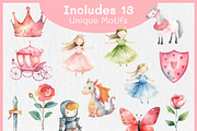 Cute Princess and Knight Clipart, a Decorative Illustration by Digital Dreamscaping (Thumbnail 2 of 4)