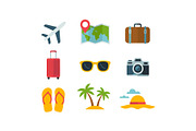 Tropical Beach Travel Icons Pack, an Object Graphic by jahid234 (Thumbnail 2 of 13)