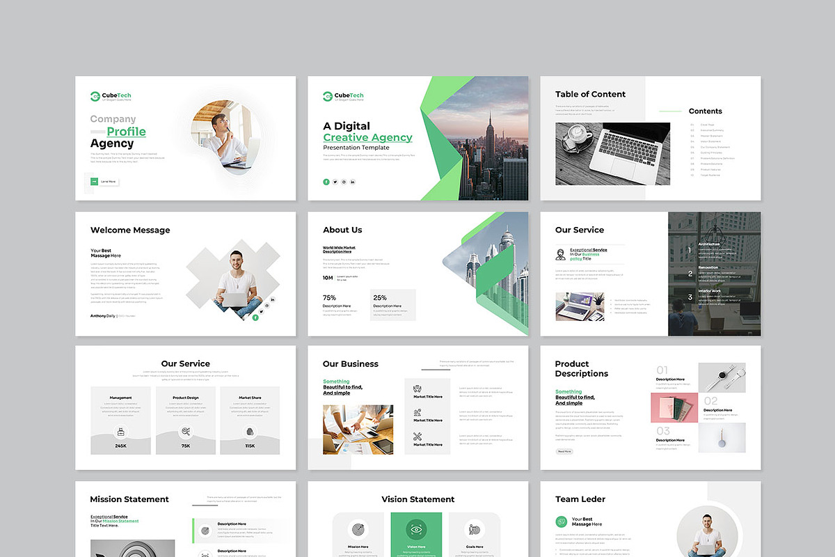 Company Profile Presentation Templat, a Presentation Template by GenerousArt (Photo 7 of 8)