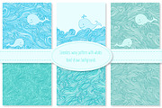 Whale in the sea waves patterns set., a Pattern Graphic by odpium (Thumbnail 1 of 4)