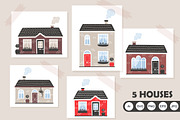 Cozy houses and trees in four season, an Object Illustration by YuskinKot (Thumbnail 2 of 3)