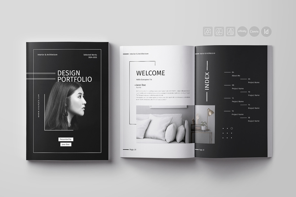 Interior Design / Portfolio Template, a Brochure Template by Spark_Creative (Photo 1 of 14)
