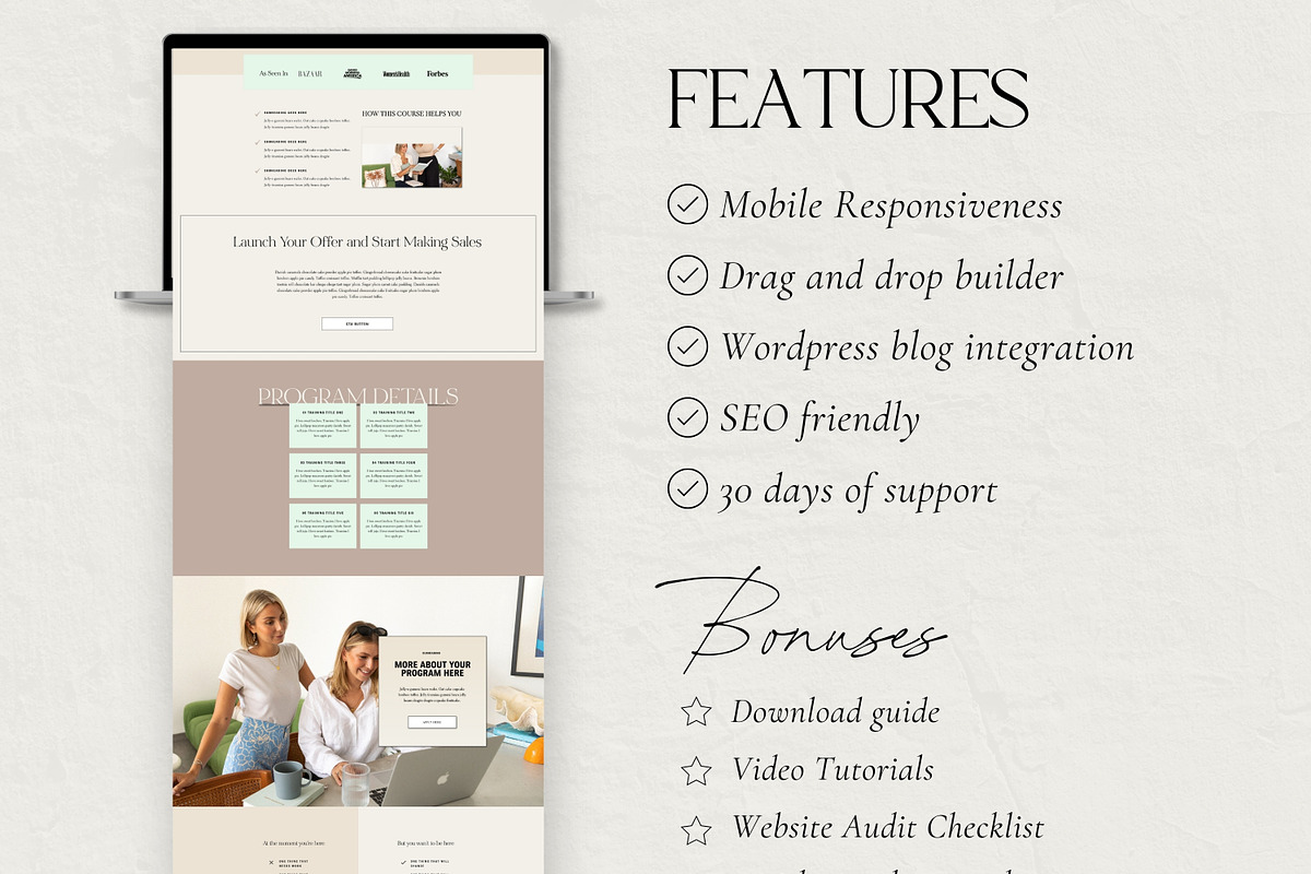 Coaching Sales page Website Template, a Websites & App Template by Field Digital (Photo 5 of 12)