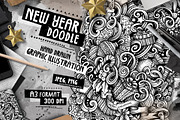 New Year Graphic Doodle Illustration, an Object Illustration by BALABOLKA (Thumbnail 1 of 3)