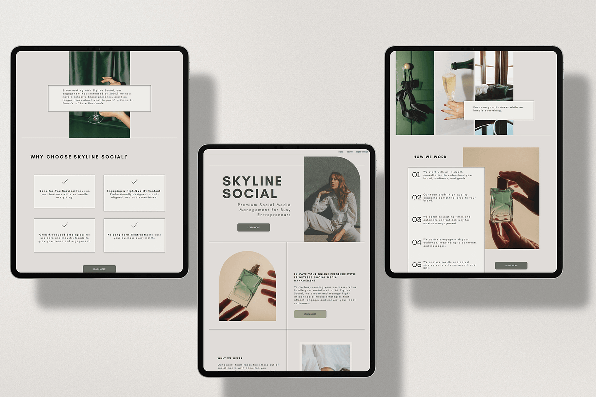 Canva Website Template, a Websites & App Template by Asha Glenn Design Studio (Photo 9 of 10)