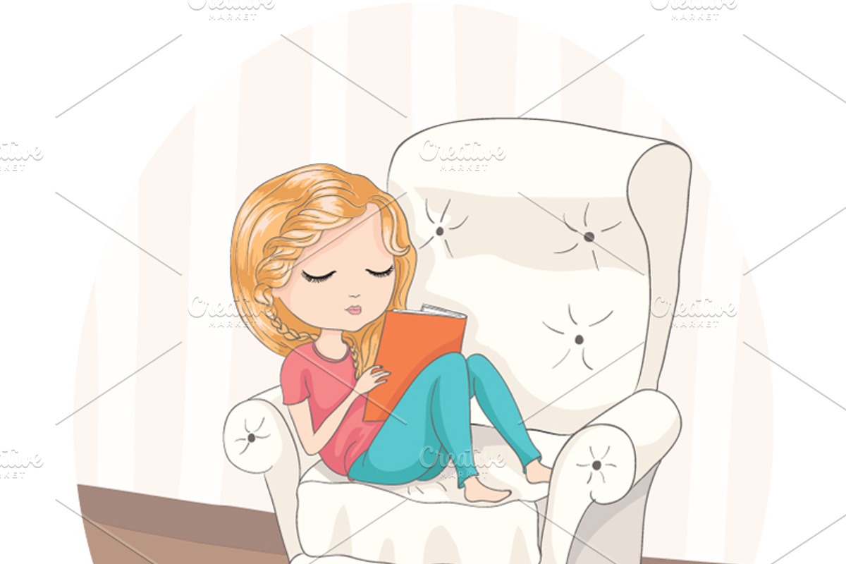 set with 32 cartoon girls-cute girls, an Animal Illustration by StudioLondon (Photo 24 of 33)