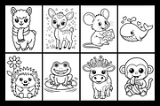 Kawaii Animals Coloring Book, an Animal Illustration by Design Station (Thumbnail 3 of 3)