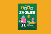 Baby Shower Invitation Robot Theme, a Card Template by Neermana (Thumbnail 3 of 4)