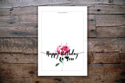 red rose printable birthday card, a Card Template by TurquoiseDesign (Thumbnail 2 of 3)