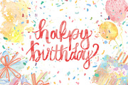 watercolor birthday Cakes Party, a Graphic by Creativeshirt (Thumbnail 6 of 14)