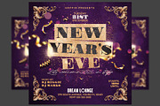 New Year Party Flyer Template, a Flyer Template by Hotpin (Thumbnail 1 of 2)