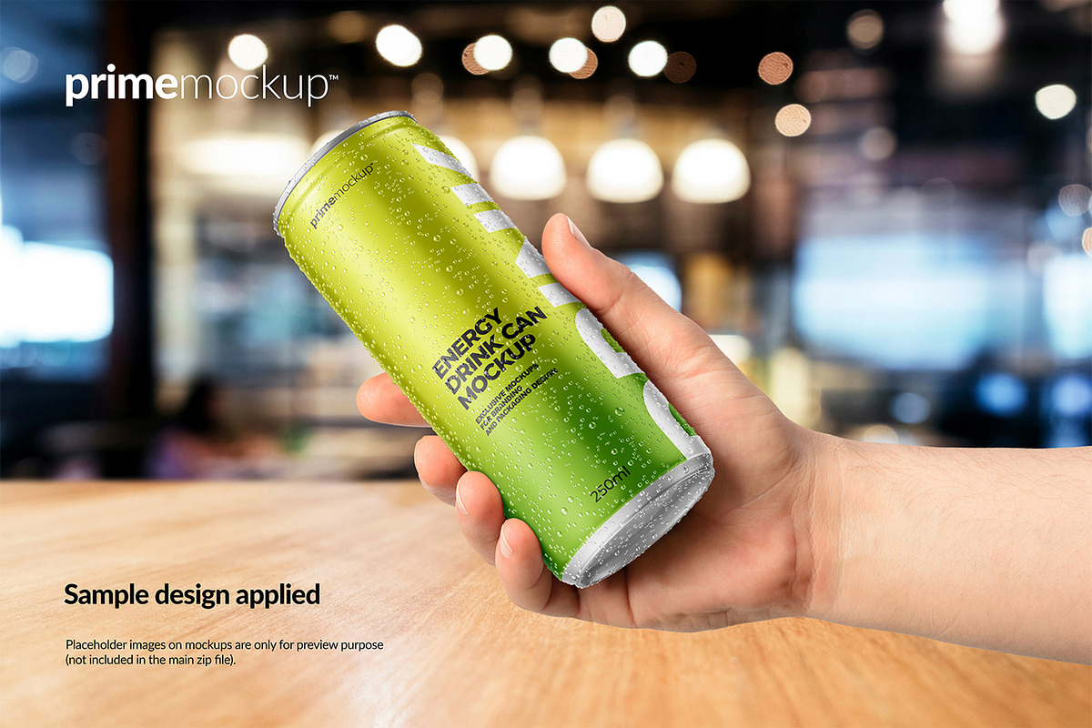 250 ml Energy Drink Can Mockup Set, a Cups & Container Mockup by PrimeMockup (Photo 9 of 11)