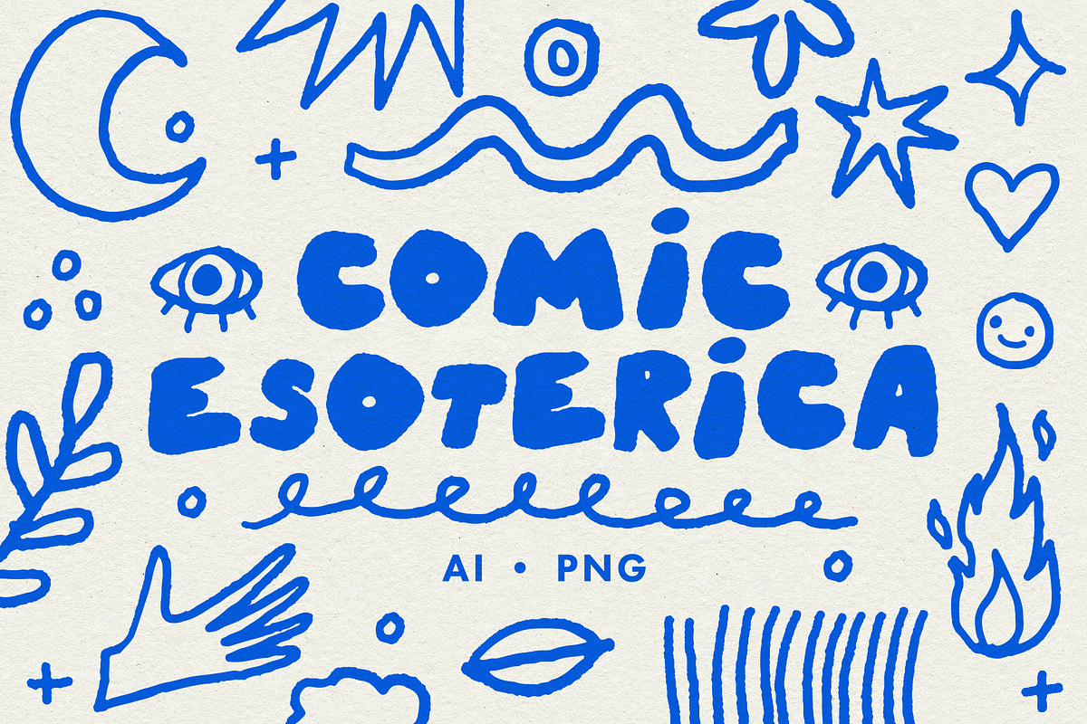 Comic Esoterica Art Bundle, a Decorative Illustration by Theo Quest Art & Design (Photo 1 of 4)