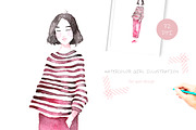 Watercolor girl illustration, a Person Illustration by Knysh Ksenya (Thumbnail 3 of 4)
