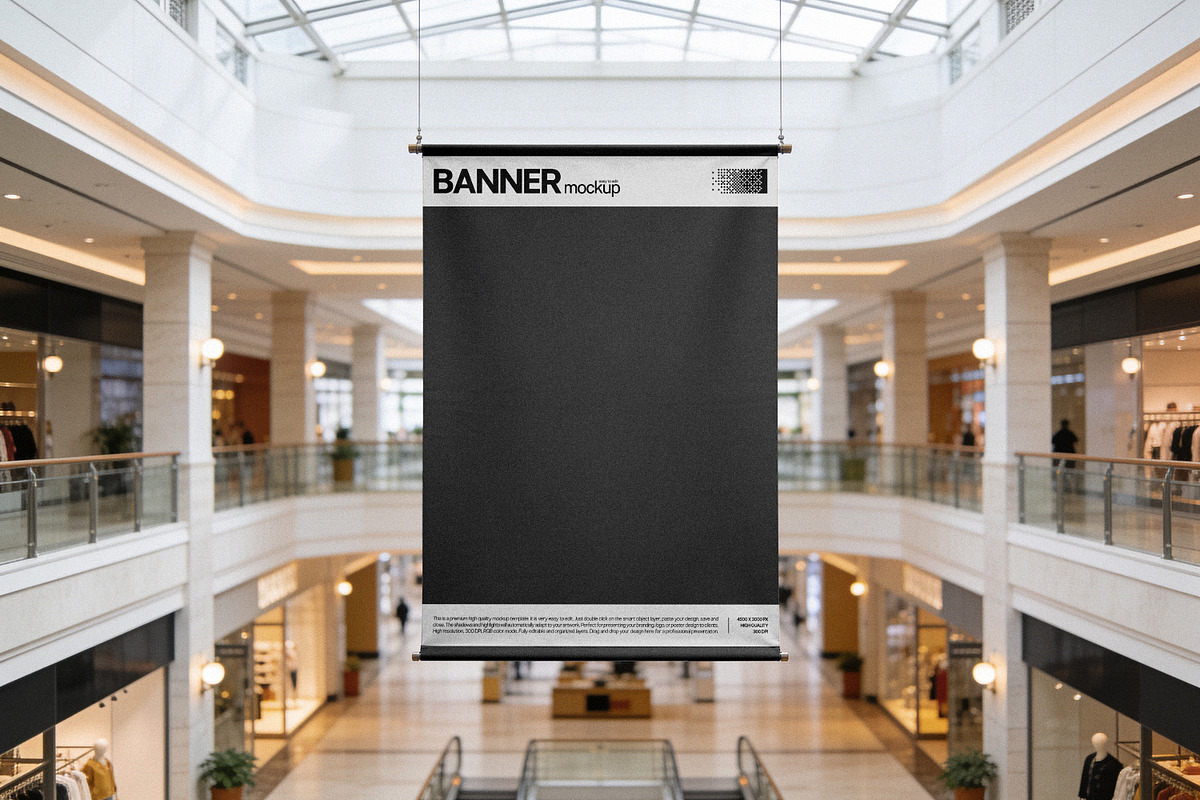 Shopping Mall Banner Mockup, an Advertising Mockup by Design Squad (Photo 3 of 4)