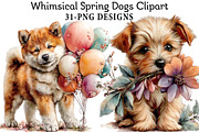 Whimsical Spring Dogs Clipart, an Illustration by Daily.Designs (Thumbnail 1 of 7)