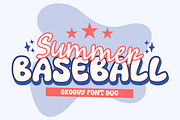 Summer Baseball is Groovy font duo, a Handwritten Font by Brown Cupple (Thumbnail 1 of 8)