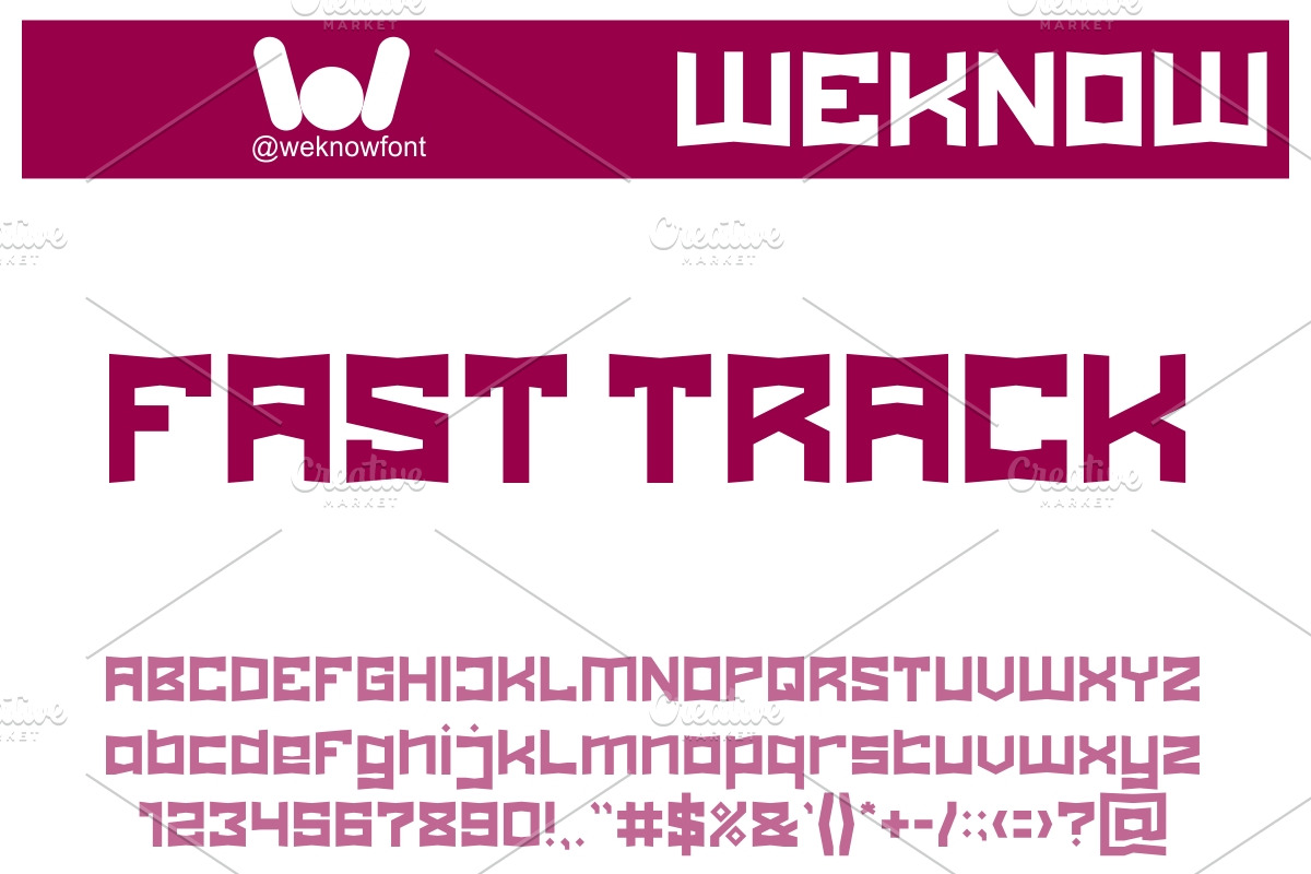 FAST TRACK FONT, a Sans Serif Font by weknow (Photo 1 of 8)