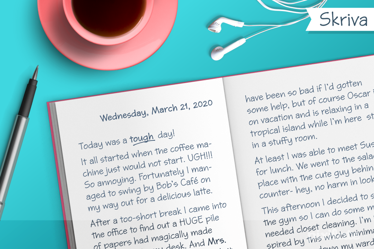 Skriva handwriting font preview 4