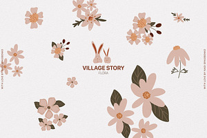 Village Story Baby Vector Set