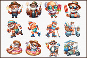 Funny Summer Grandpa Sublimation Cli, an Illustration by Sublimation Artist (Thumbnail 3 of 6)