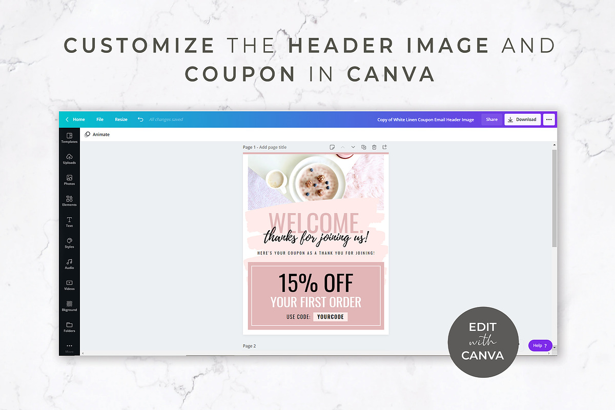 Canva & Mailchimp Template | Coupon, an Email Template by Thirty One Palms Studio (Photo 5 of 6)