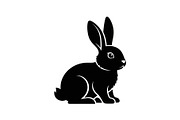 Cute Rabbit Silhouette Vector Bundle, an Illustration by yasushie (Thumbnail 14 of 51)