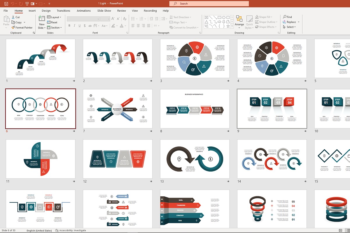 Business PowerPoint Template, a Presentation Template by Infographics project (Photo 4 of 18)