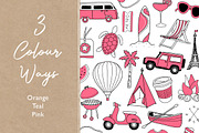 100 Travel Icons, a Transportation Illustration by Doodle Dibs (Thumbnail 5 of 5)
