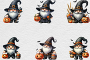 Halloween Gnome Clipart PNG, an Illustration by Black Bird Studio (Thumbnail 3 of 6)
