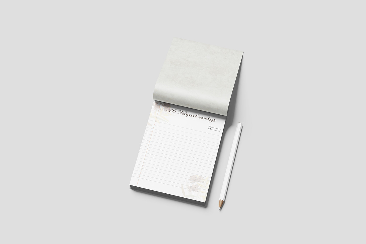 A6 NOTEPAD MOCKUP, a Print Template by NyakBiett (Photo 6 of 11)