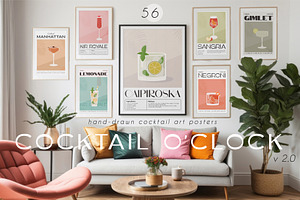 COCKTAIL O'CLOCK II Art Posters, a Poster Template by millering