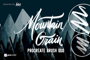 Mountain Grain Lettering Brush Duo
