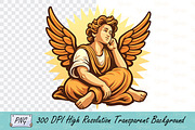 Divine Angel with Radiant Wings PNG, a Person Illustration by Ghagra (Thumbnail 1 of 3)