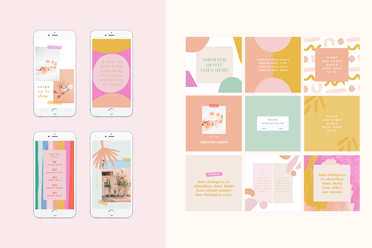 Playful Instagram Template Bundle, a Social Media Template by Brighten Made (Photo 2 of 4)