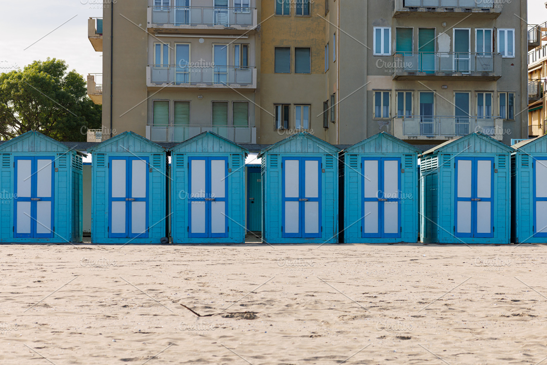 Beach Huts, Venice Lido, an Architecture Photo by Bepslabor