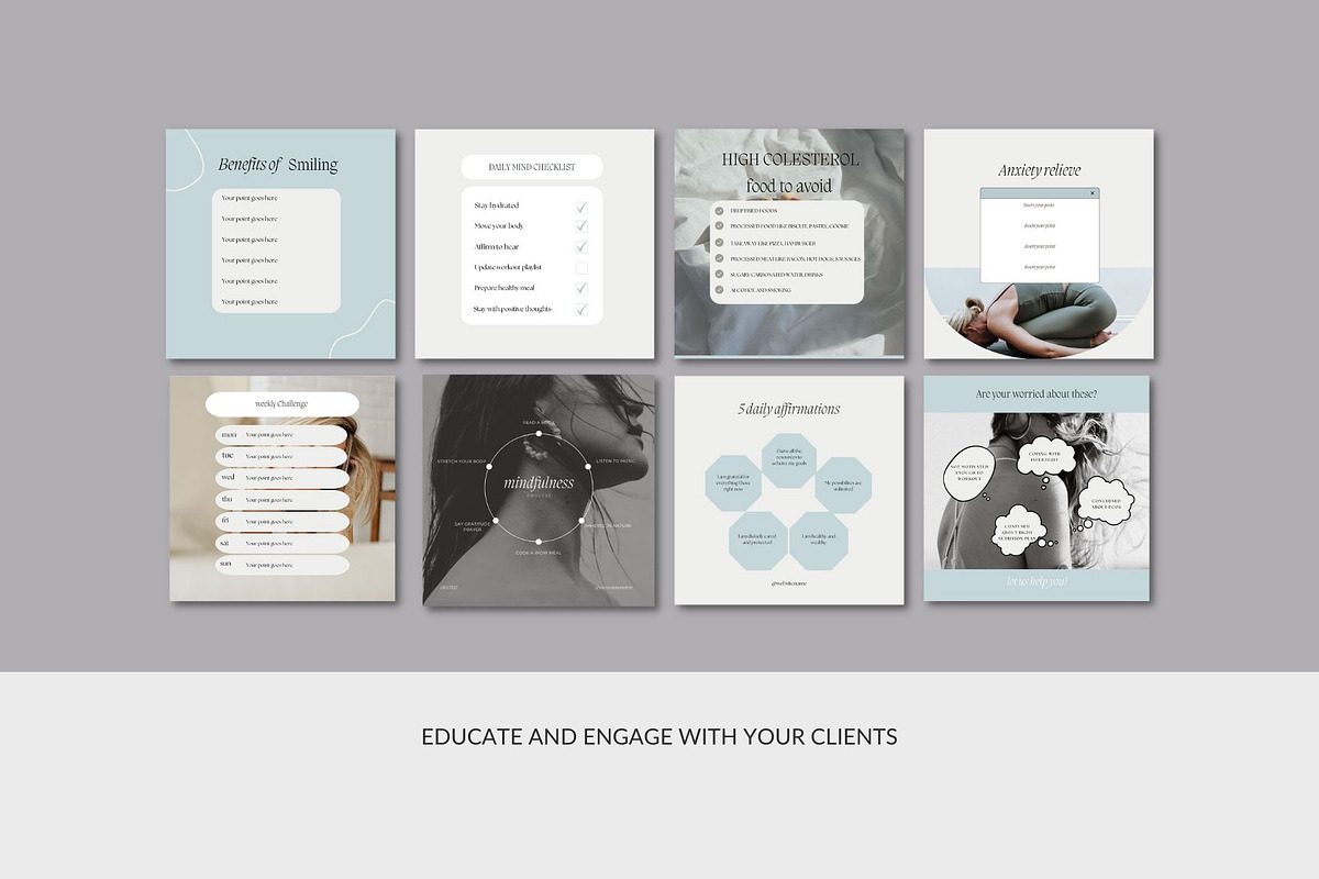 Wellness Coach Instagram template, a Social Media Template by Deepa ...